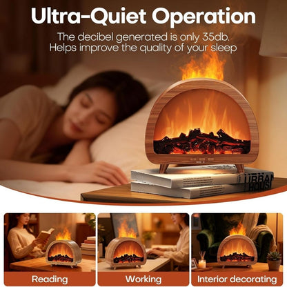 Cozy Fireplace Aroma Diffuser – Realistic Flame Effect & Relaxing Home Ambiance