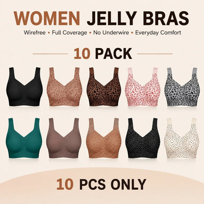 🤲⌛Limited-Time Offer - Women Jelly Bras Wirefree Full Coverage No Underwire