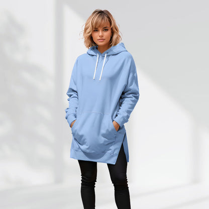 Women's Oversized Long Hoodie Dress with Pocket