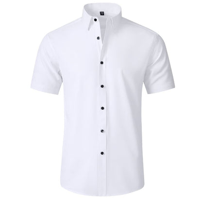 Men's Stretch Non-Iron Shirt | Breathable Wrinkle-Resistant Dress Shirt