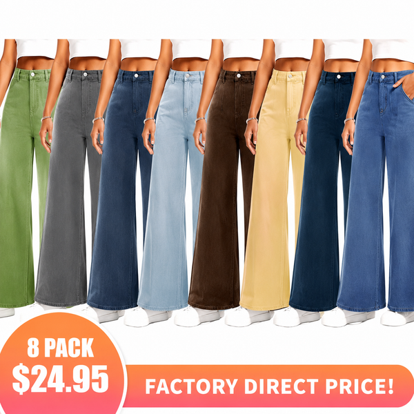 🤲⏰ TODAY ONLY - High Waisted Tummy Control Wide Leg Jeans