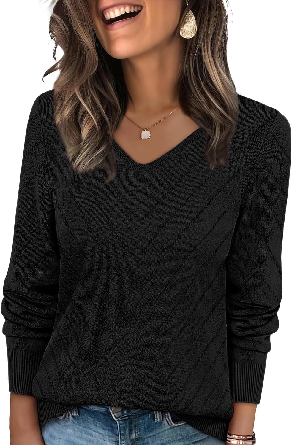🌸🌸 WIHOLL V-Neck Knit Sweater ✨🍂