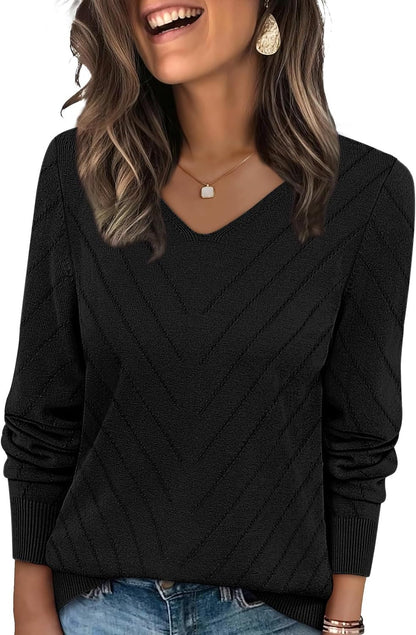 🌸🌸 WIHOLL V-Neck Knit Sweater ✨🍂