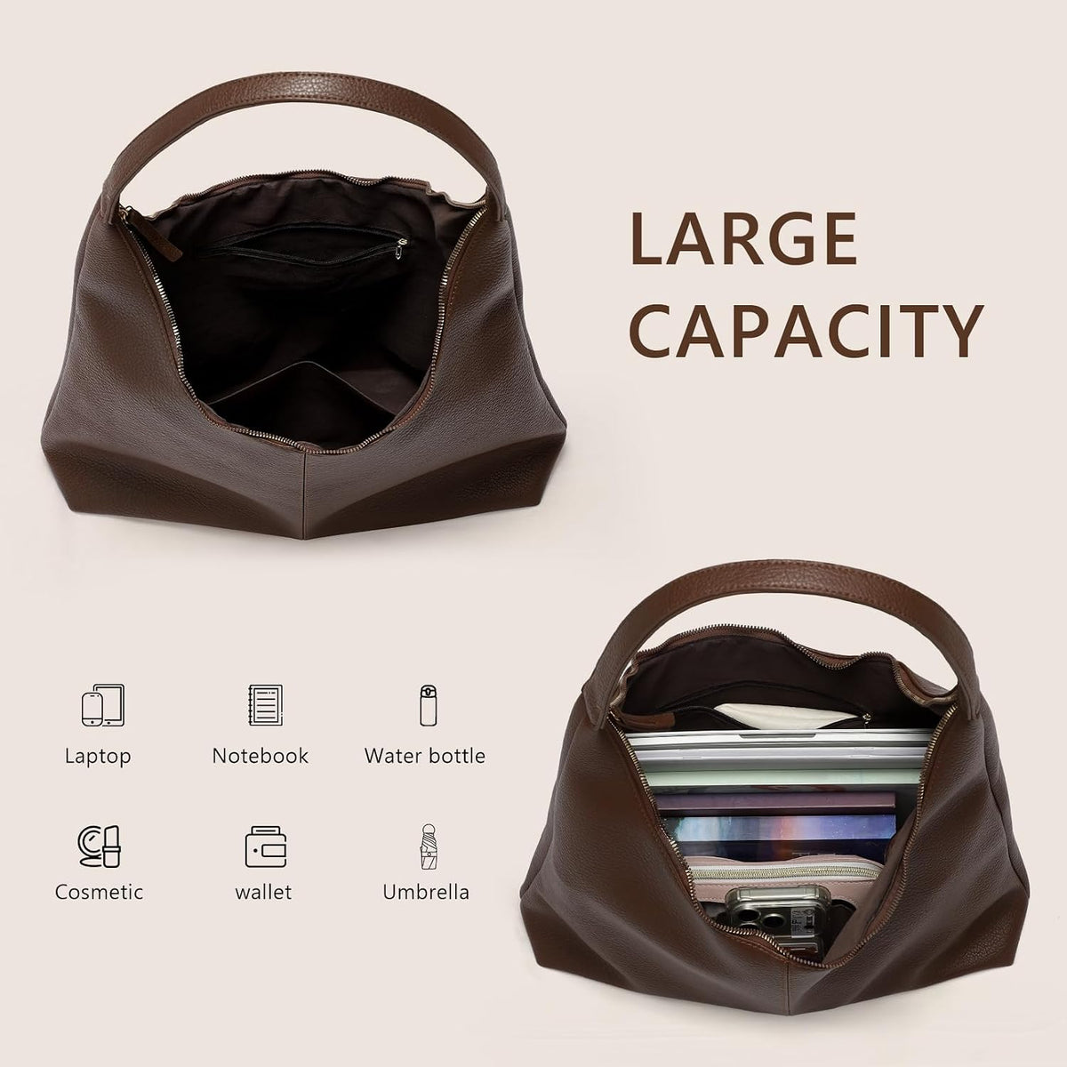 💥Limited Time Offer | Women's Oversized Tote Bag - Premium Vegan Leather Shoulder Bag