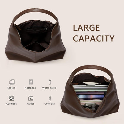 💥Limited Time Offer | Women's Oversized Tote Bag - Premium Vegan Leather Shoulder Bag
