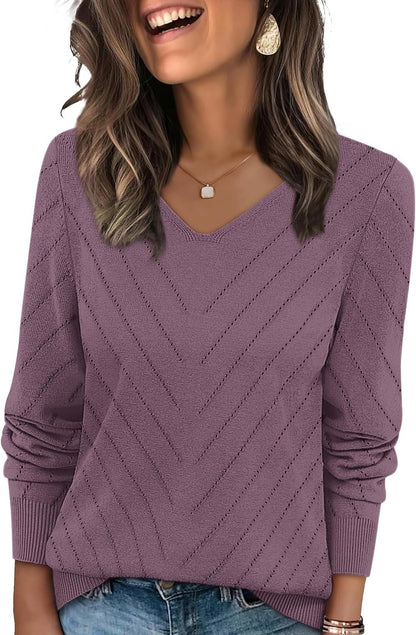 🌸🌸 WIHOLL V-Neck Knit Sweater ✨🍂