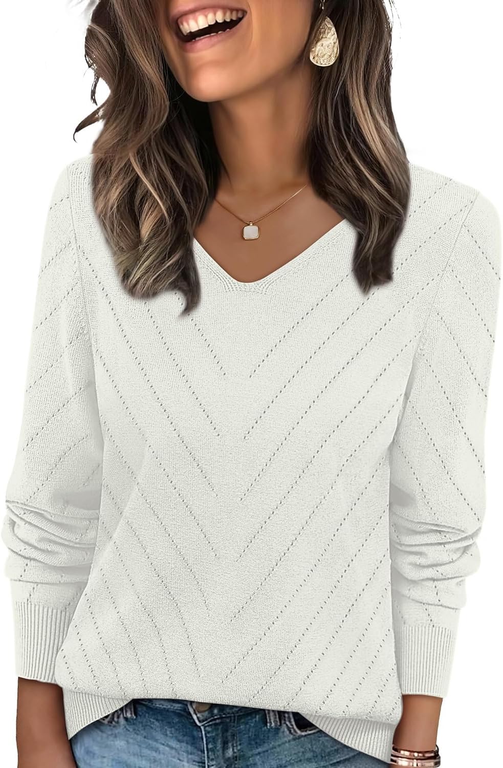 🌸🌸 WIHOLL V-Neck Knit Sweater ✨🍂