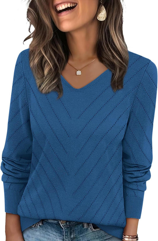 🌸🌸 WIHOLL V-Neck Knit Sweater ✨🍂