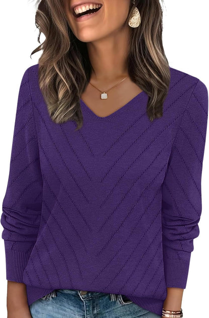 🌸🌸 WIHOLL V-Neck Knit Sweater ✨🍂