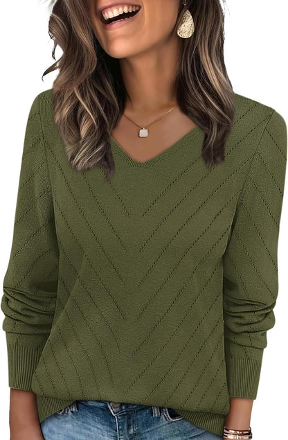 🌸🌸 WIHOLL V-Neck Knit Sweater ✨🍂