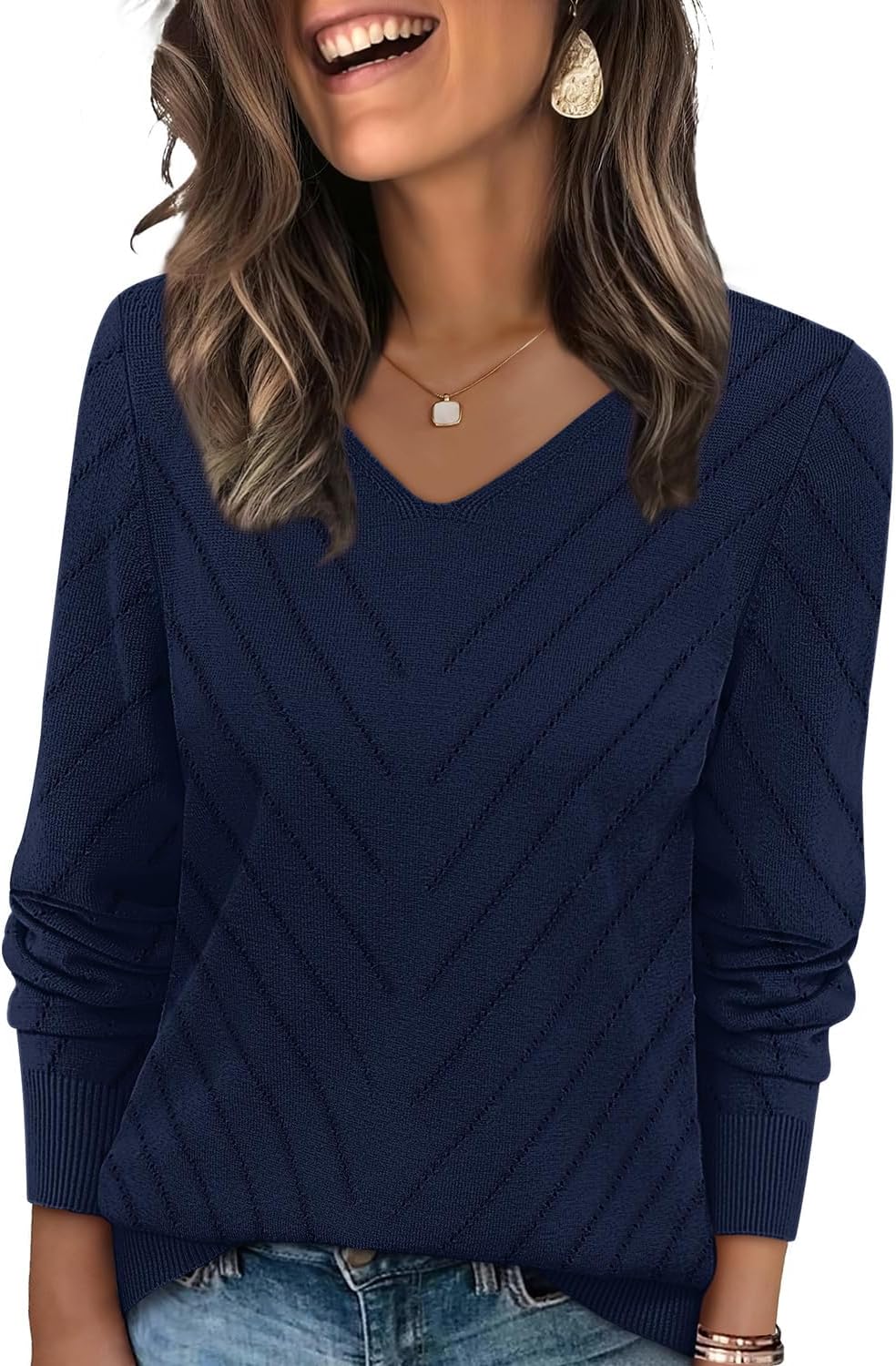 🌸🌸 WIHOLL V-Neck Knit Sweater ✨🍂