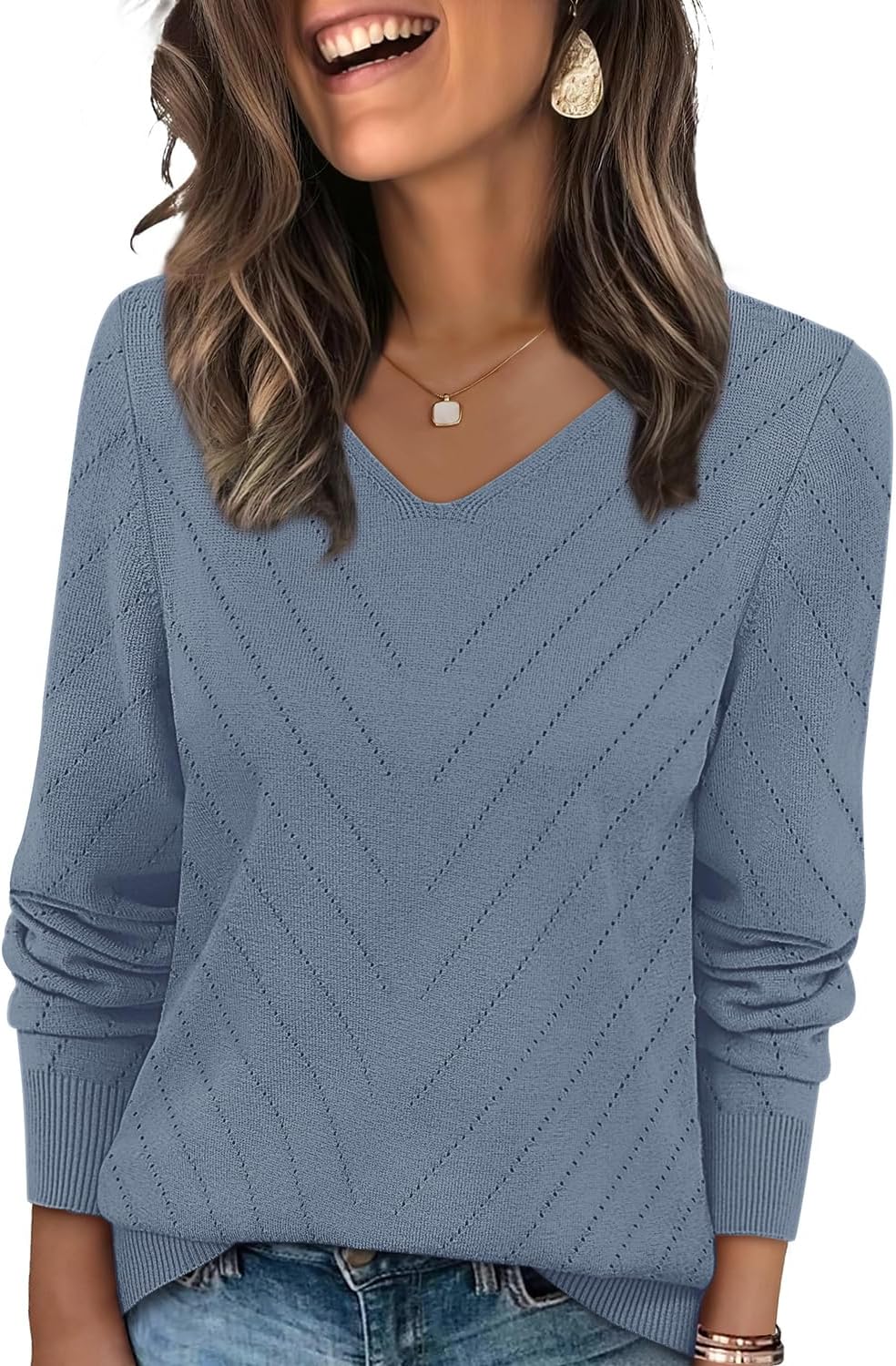 🌸🌸 WIHOLL V-Neck Knit Sweater ✨🍂