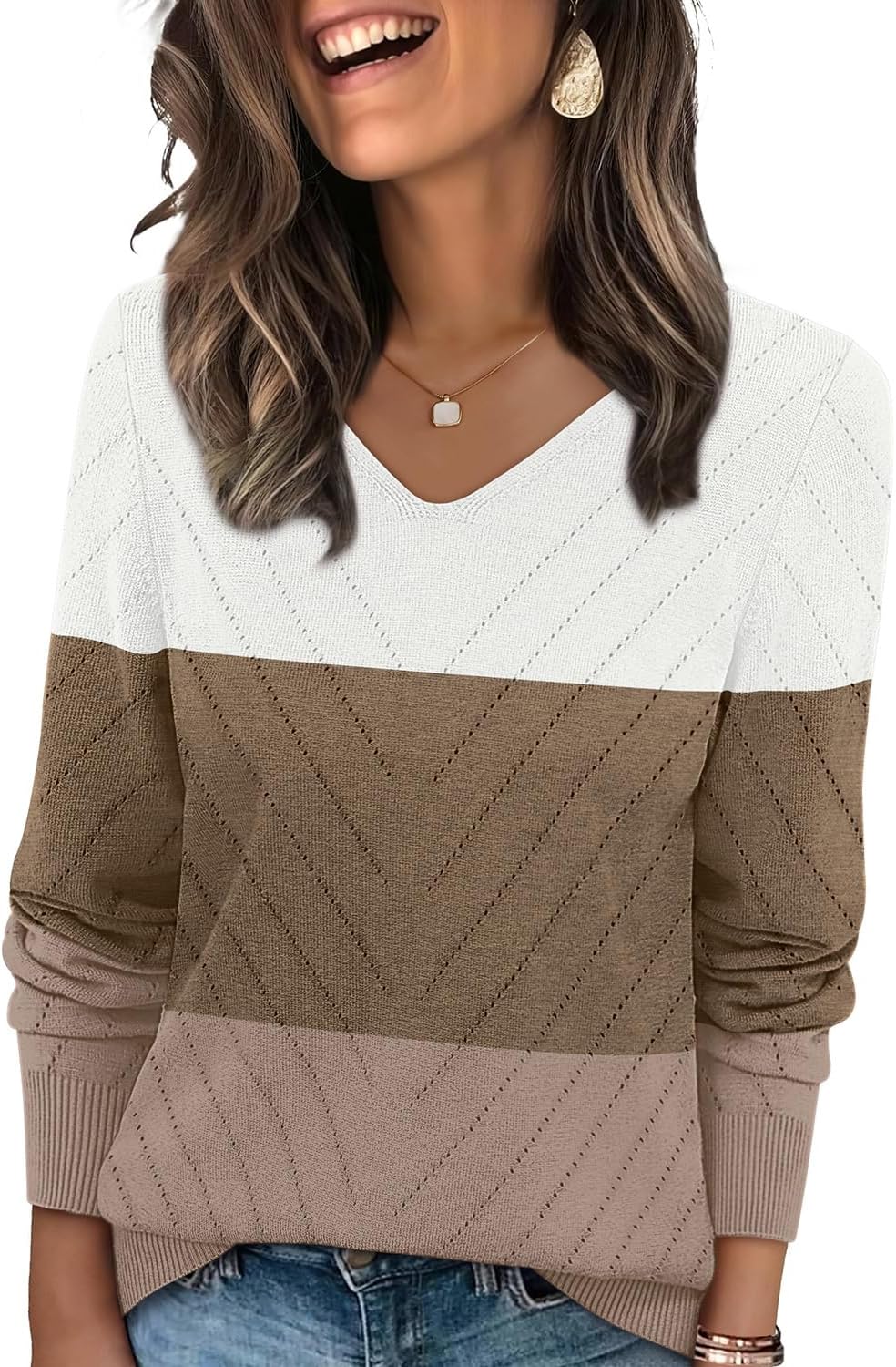 🌸🌸 WIHOLL V-Neck Knit Sweater ✨🍂