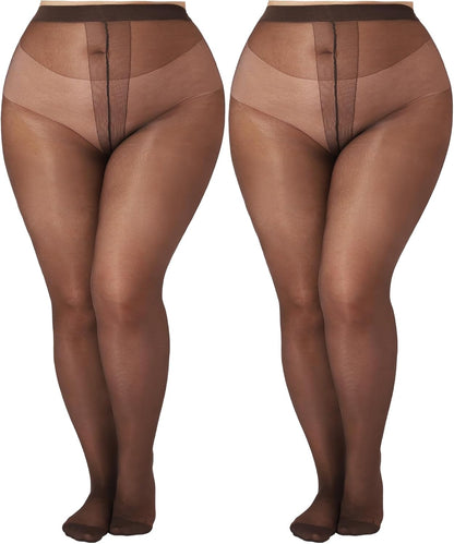 💥Special Offer | Women's Ultra Thin Sheer Tights - Plus Size Everyday Pantyhose