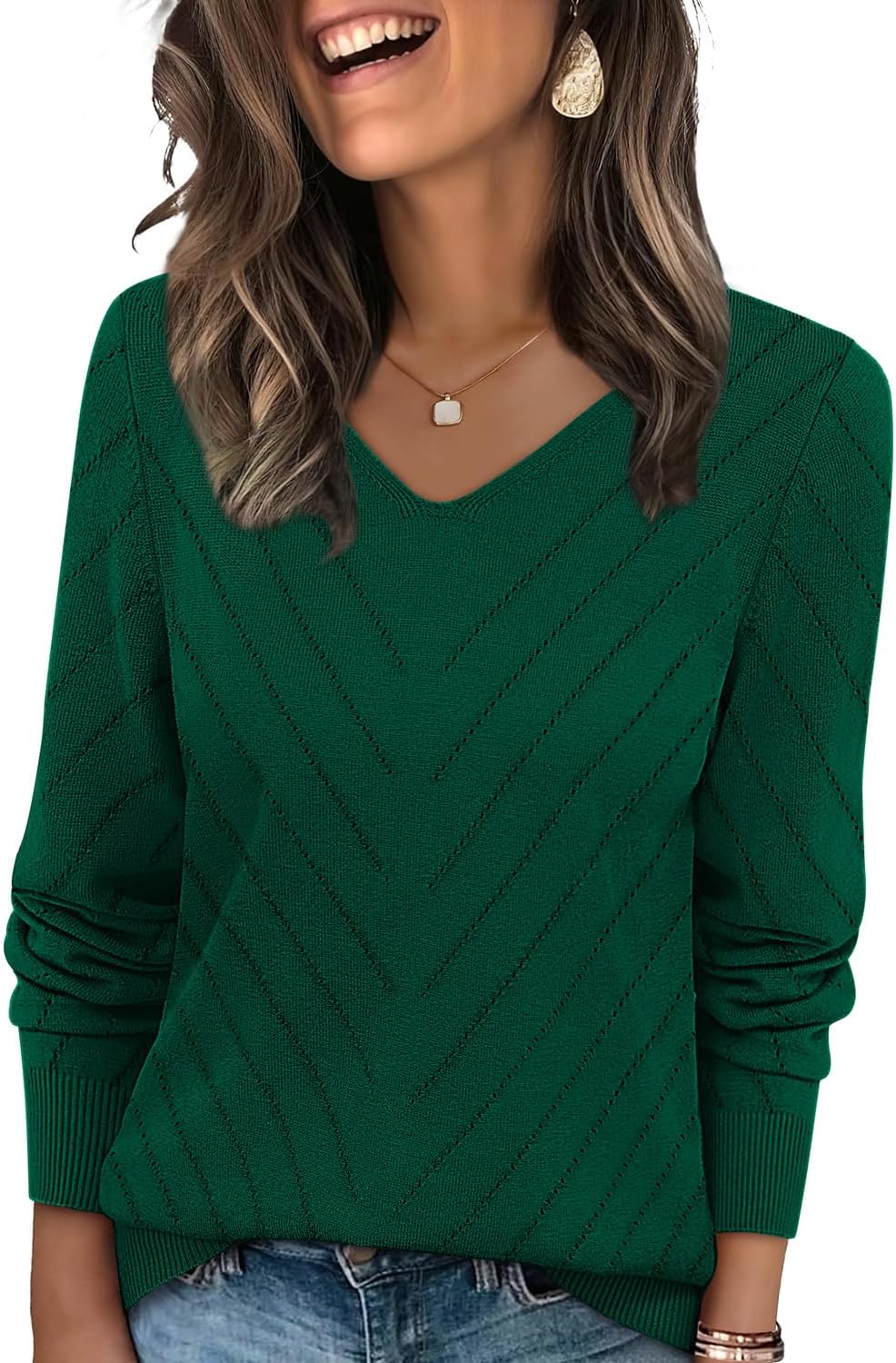 🌸🌸 WIHOLL V-Neck Knit Sweater ✨🍂