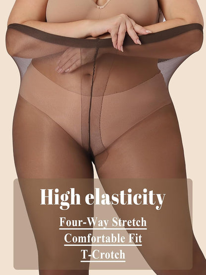 💥Special Offer | Women's Ultra Thin Sheer Tights - Plus Size Everyday Pantyhose
