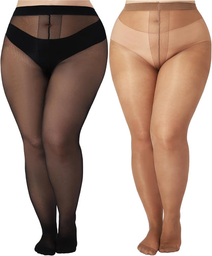 💥Special Offer | Women's Ultra Thin Sheer Tights - Plus Size Everyday Pantyhose