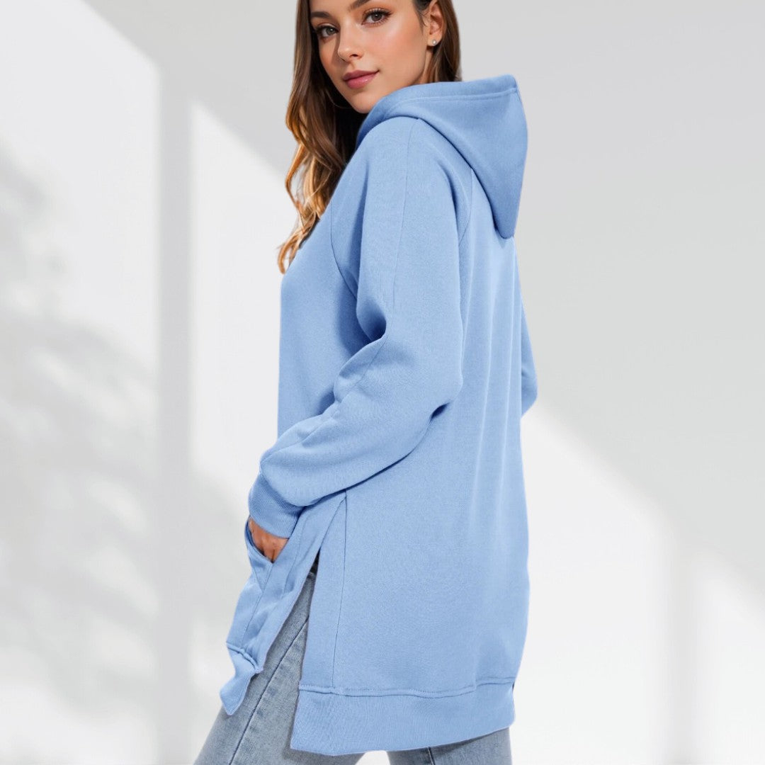 Women's Oversized Long Hoodie Dress with Pocket