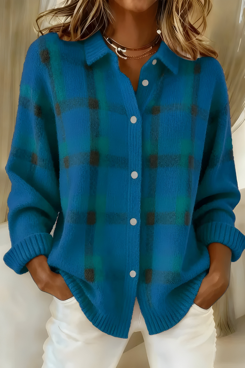 Quinn | Relaxed Plaid Cardigan