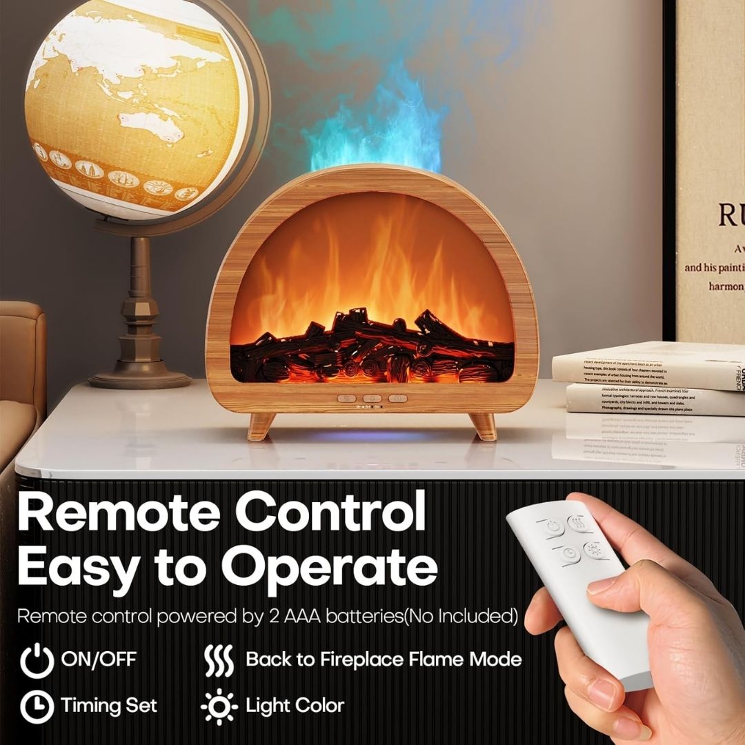 Cozy Fireplace Aroma Diffuser – Realistic Flame Effect & Relaxing Home Ambiance