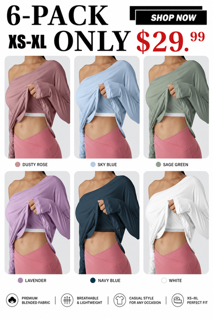 Hot Deal！🤍 One Shoulder Yoga Top with Built-in Bra ✨