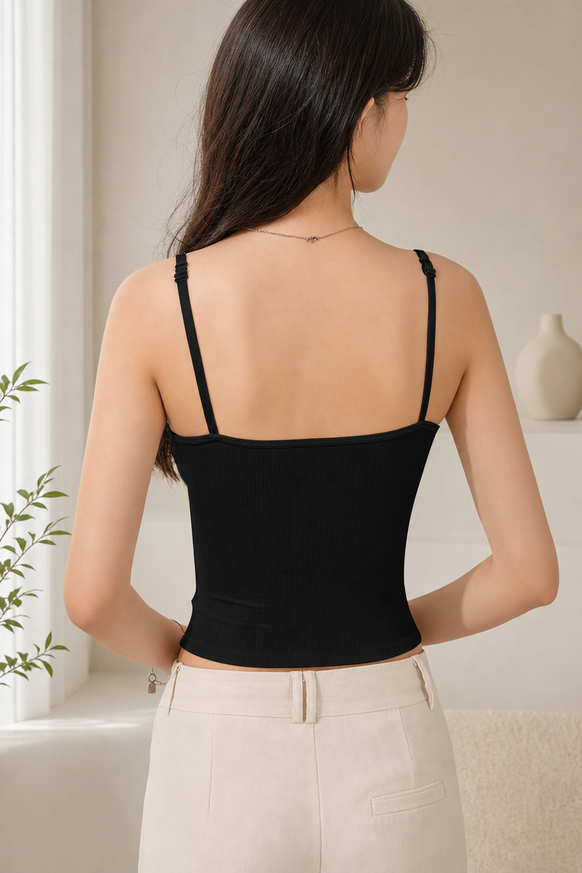🔥CLEARANCE！👕 Solid Sleeveless Crop Tank Top 🤍