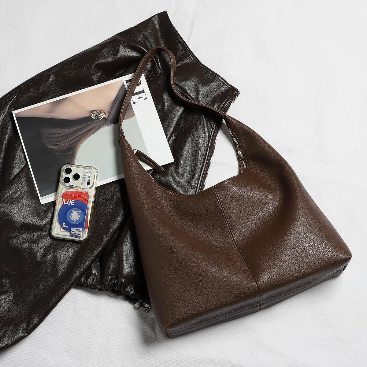 💥Limited Time Offer | Women's Oversized Tote Bag - Premium Vegan Leather Shoulder Bag