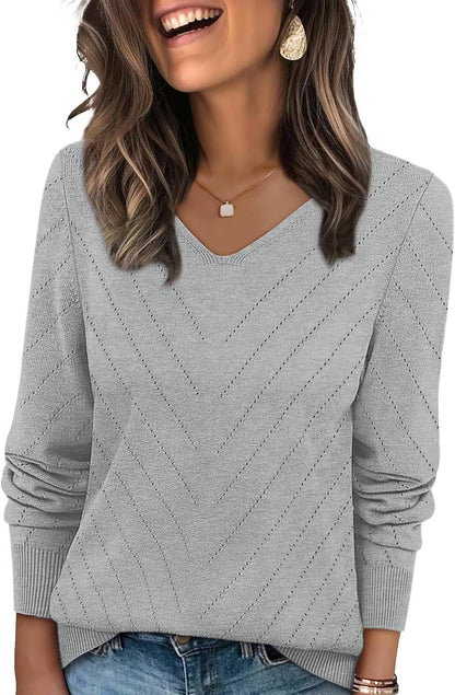 🌸🌸 WIHOLL V-Neck Knit Sweater ✨🍂