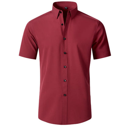 Men's Stretch Non-Iron Shirt | Breathable Wrinkle-Resistant Dress Shirt