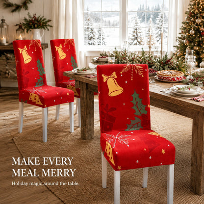 Christmas Dining Chair Covers – Stretch Holiday Chair Slipcovers