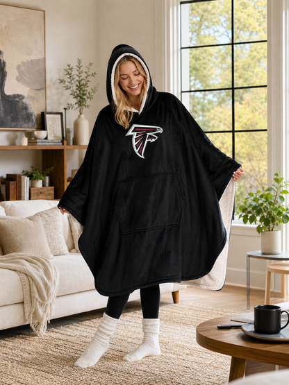 🌸🔥New Arrival🛌Wearable Hooded Blanket with Logo Patch, 60" x 80"🧶