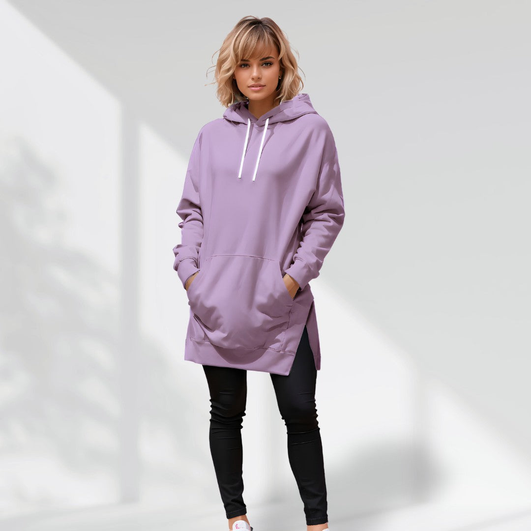 Women's Oversized Long Hoodie Dress with Pocket