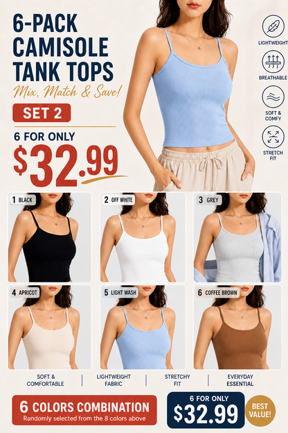 🔥CLEARANCE！👕 Solid Sleeveless Crop Tank Top 🤍