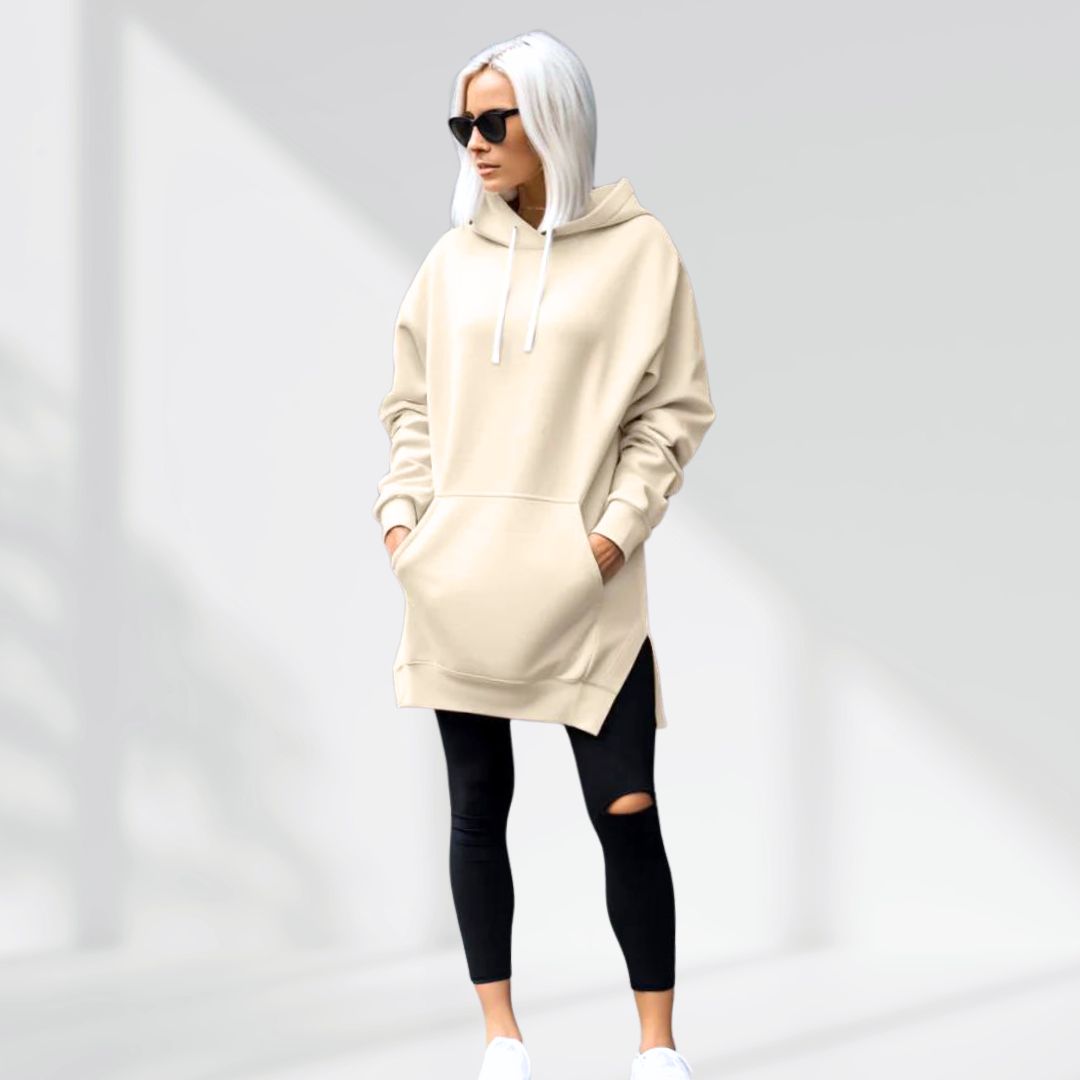 Women's Oversized Long Hoodie Dress with Pocket