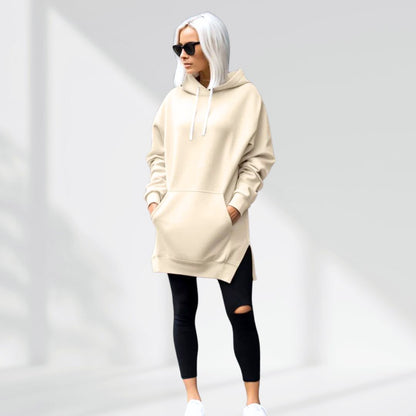 Women's Oversized Long Hoodie Dress with Pocket