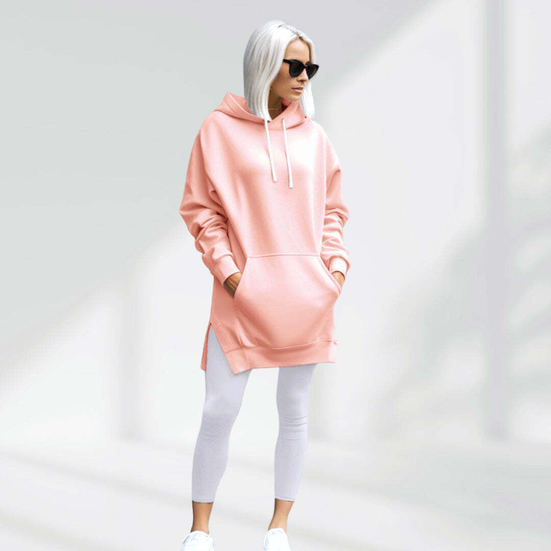 Women's Oversized Long Hoodie Dress with Pocket