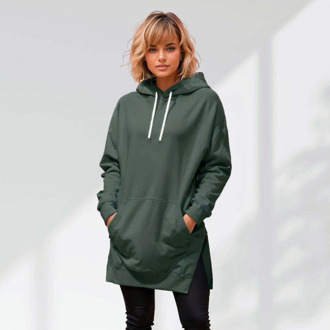 Women's Oversized Long Hoodie Dress with Pocket