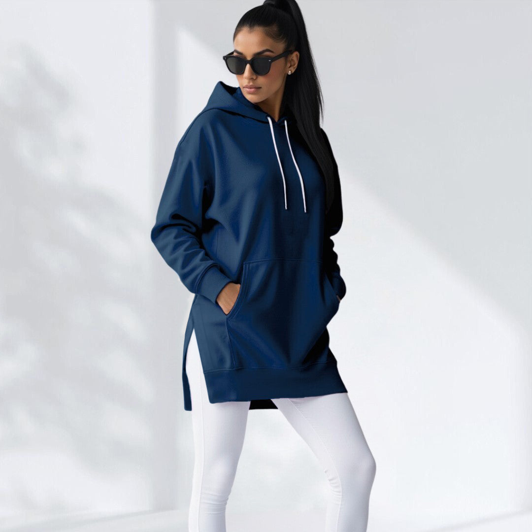 Women's Oversized Long Hoodie Dress with Pocket