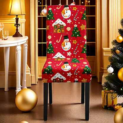 Christmas Dining Chair Covers – Stretch Holiday Chair Slipcovers