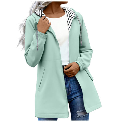 Women's Casual Waterproof Hooded Jacket | Lightweight Rain Windbreaker