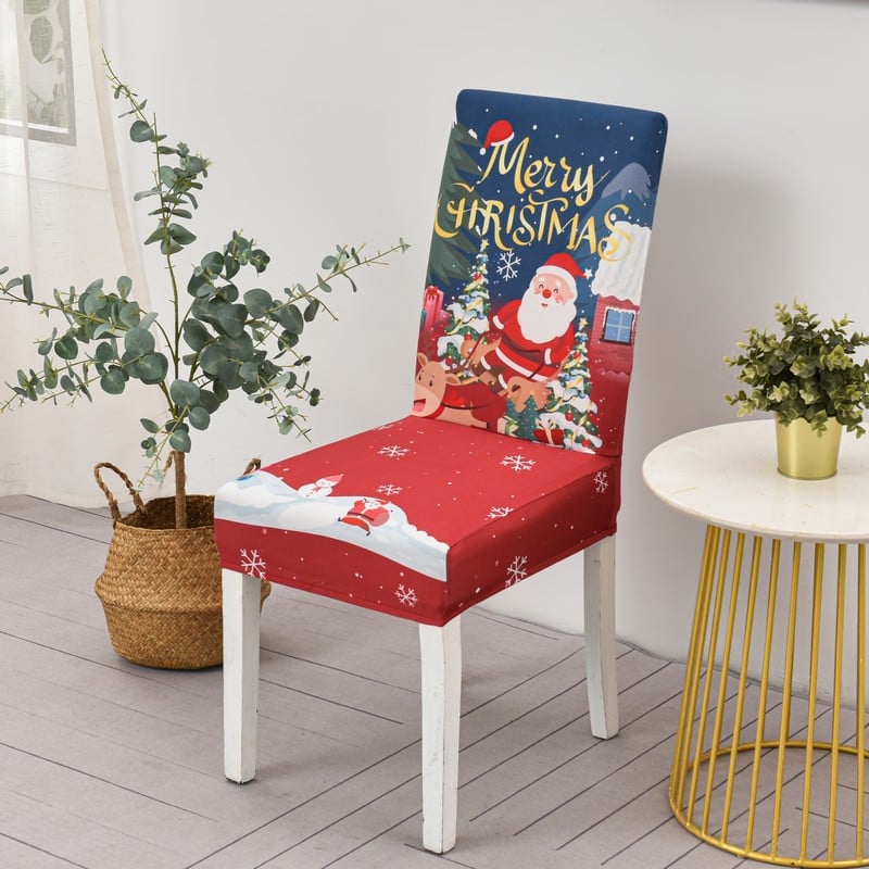 Christmas Dining Chair Covers – Stretch Holiday Chair Slipcovers