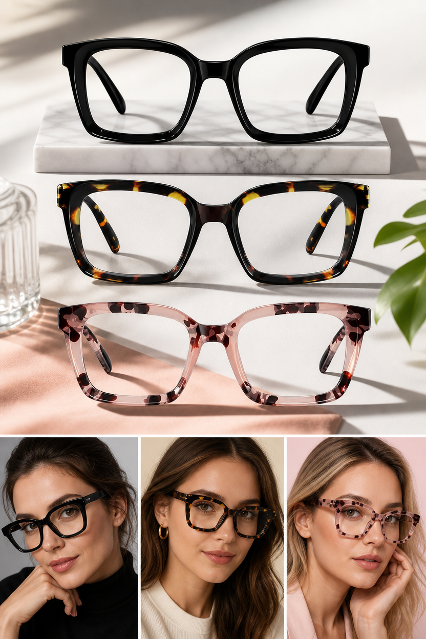 🔥LAST DAY SALE👓 3-Pack Square Blue Light Reading Glasses ✨