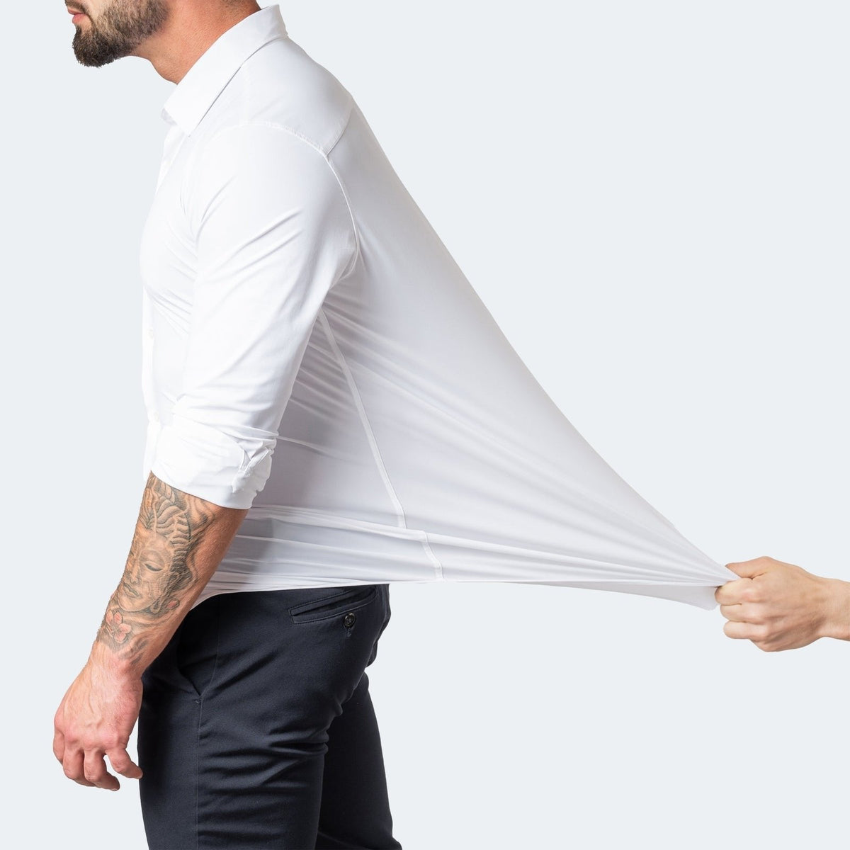 Men's Stretch Non-Iron Shirt | Breathable Wrinkle-Resistant Dress Shirt