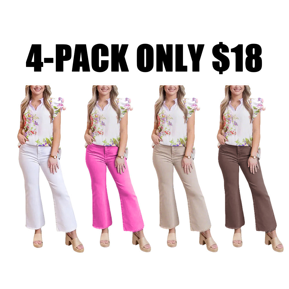 🤲✨ Women's High-Waisted Cropped Flare Pants 👖