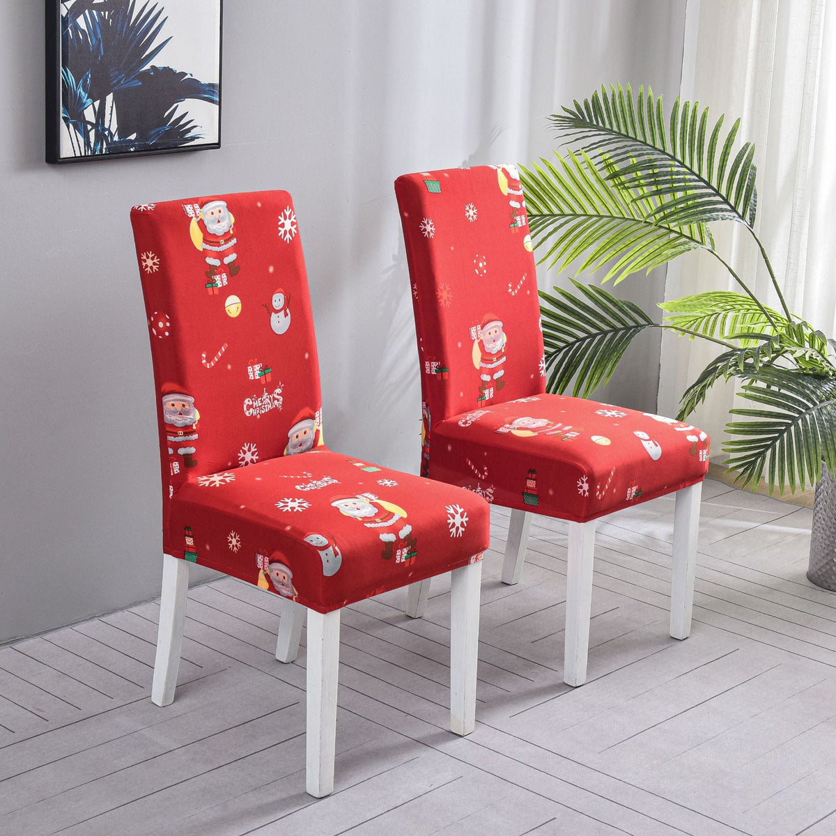 Christmas Dining Chair Covers – Stretch Holiday Chair Slipcovers