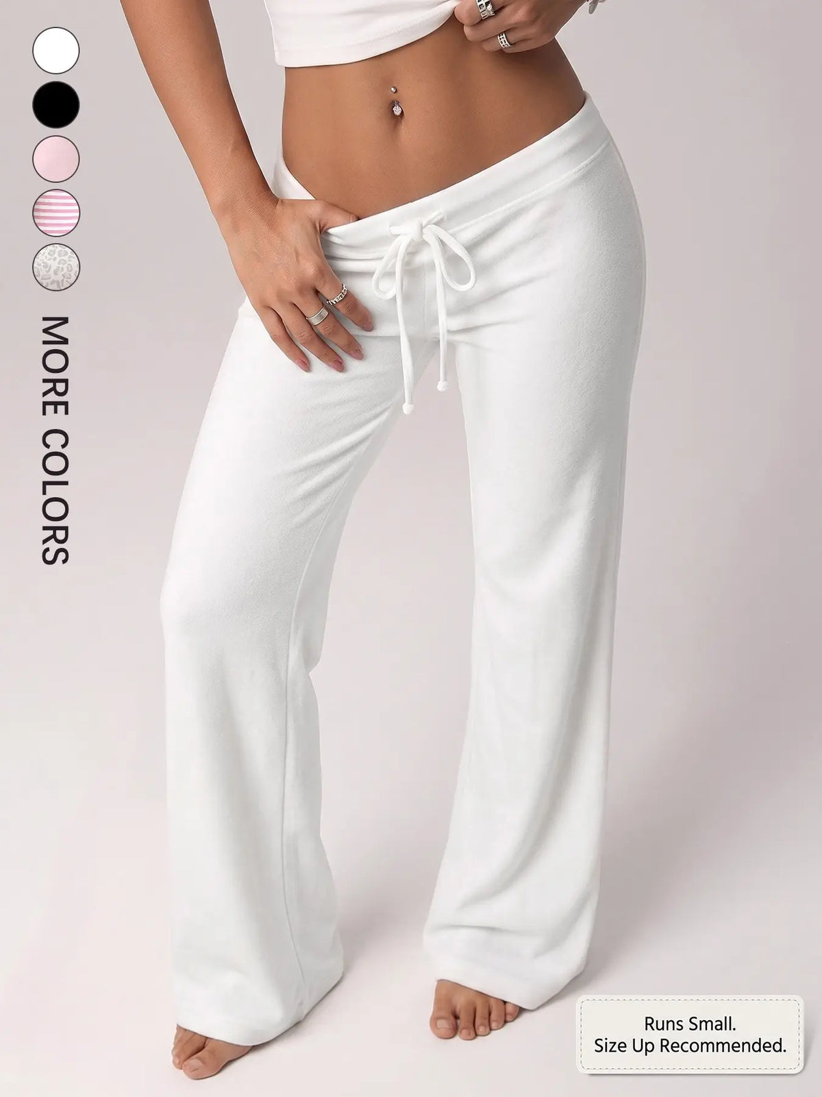 💥Limited Time Offer | Women's Low-Rise Flare Sweatpants - Soft Stretch Drawstring Y2K Pants