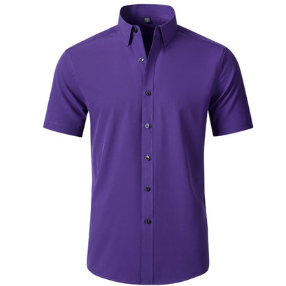 Men's Stretch Non-Iron Shirt | Breathable Wrinkle-Resistant Dress Shirt