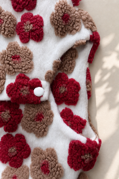 🌸🌸Chic Floral Jacquard Button Front Coat 🧥🌷