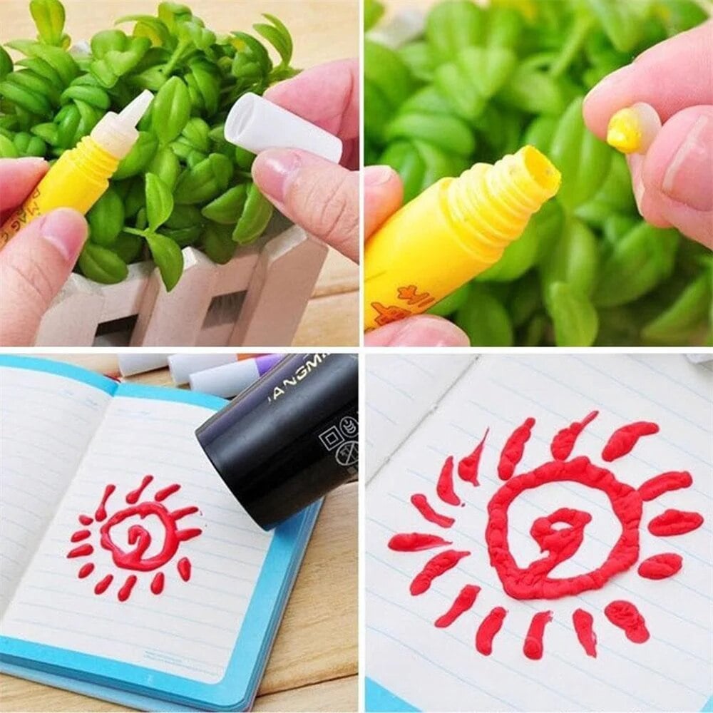 🌸🌸🖍️ Christmas Hot Sale 50% OFF🎁Magic Puffy Bubble Pens, Heat Activated Popcorn Pens DIY 3D Art Marker for Kids Crafts