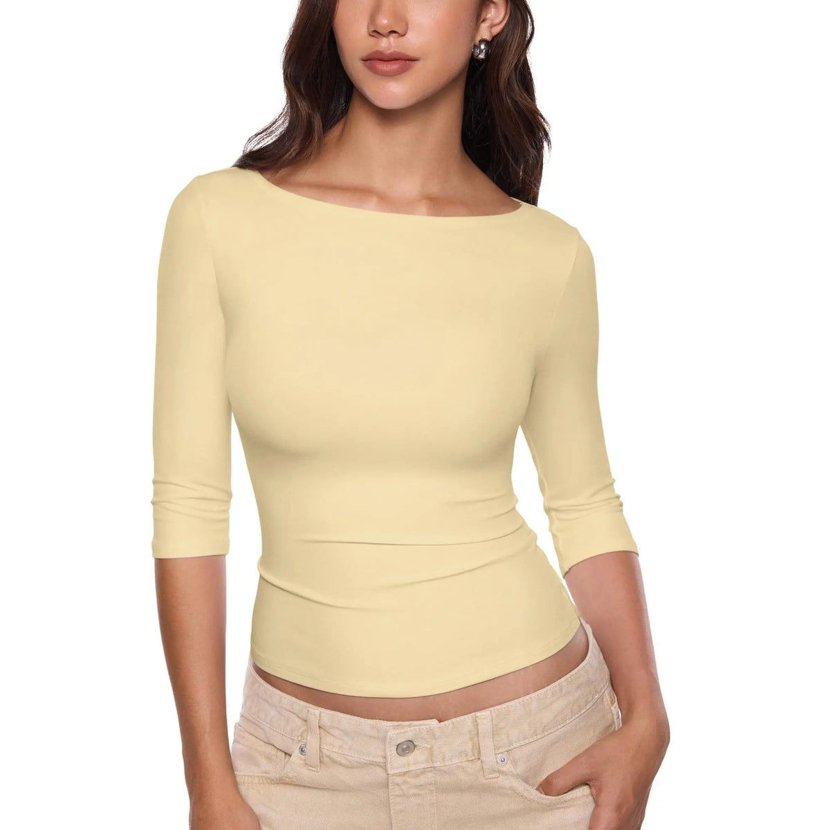 💥 Factory Direct Sale | Women's 3/4 Sleeve Slim-Fit Tops